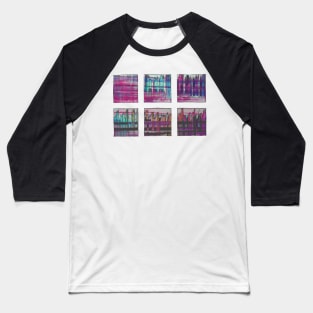 Liminal Space in Pink, Teal and Purple through 6 windows Baseball T-Shirt